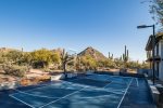 Pickle ball sports court with mesmerizing views
